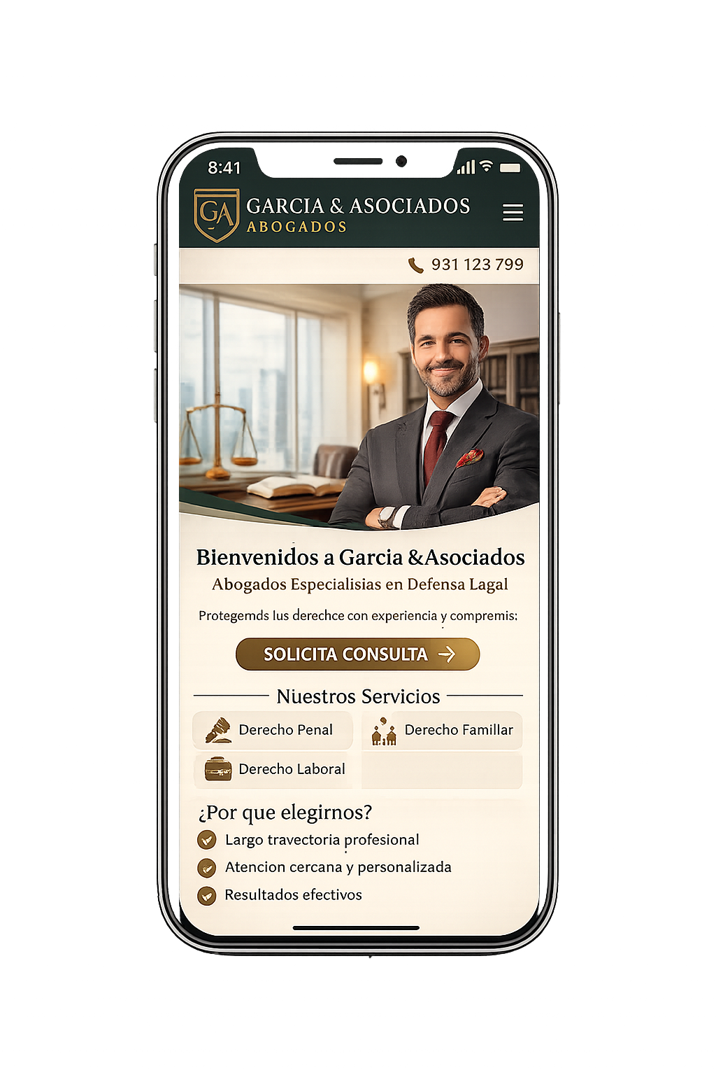 pagina web del despacho de abogados LEX