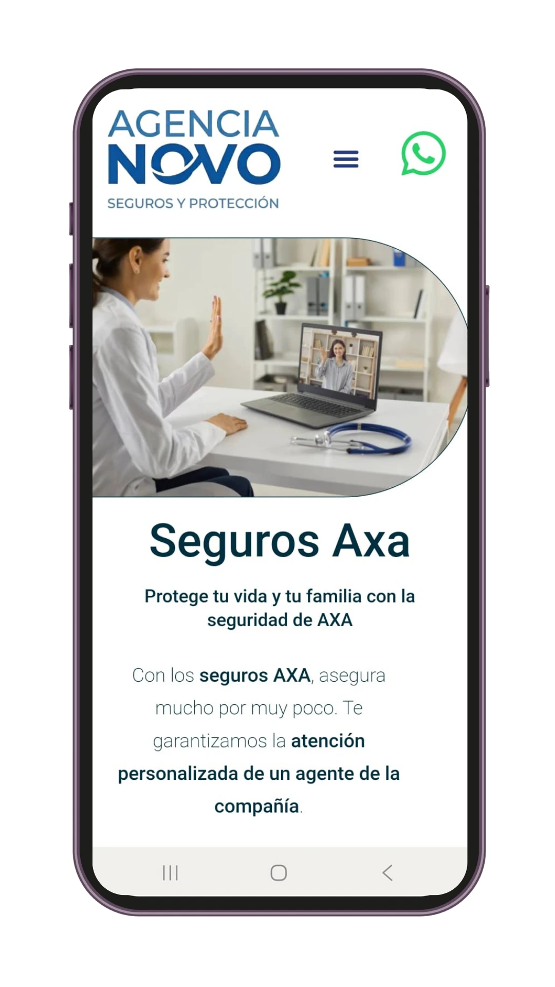 web para seguros de vida